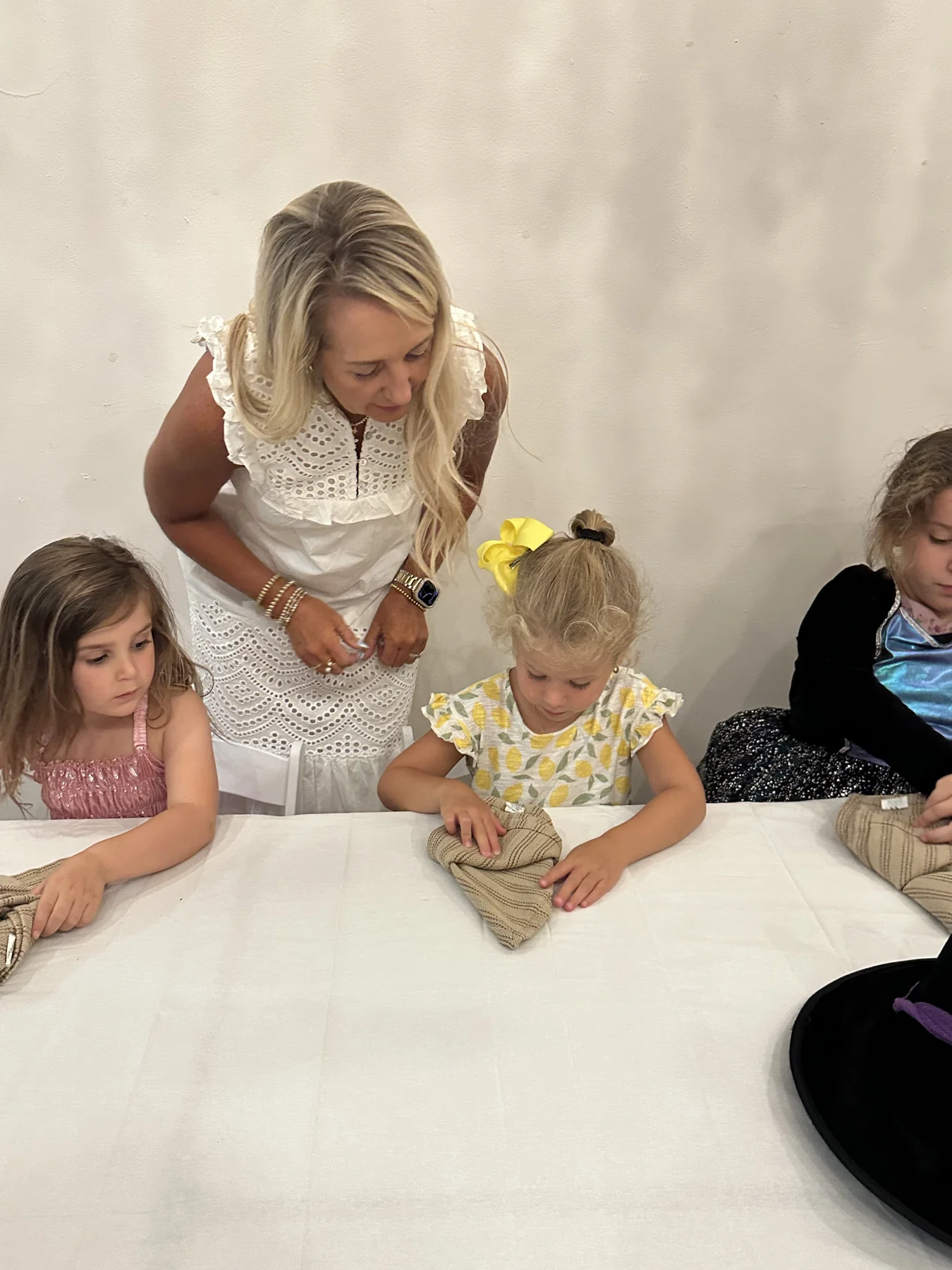 Children taking part in a hands-on learning activity
