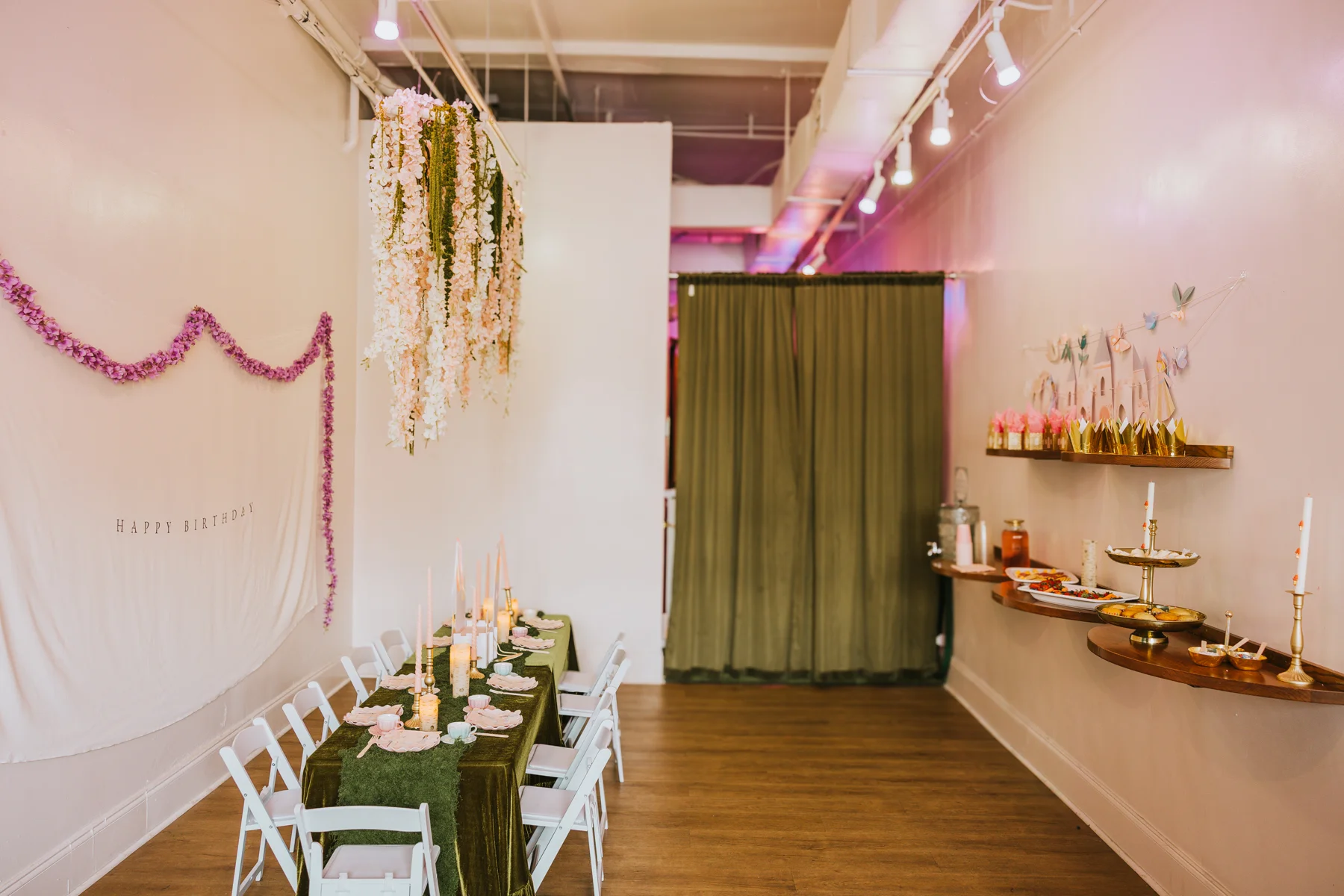 The party space at Corals Closet